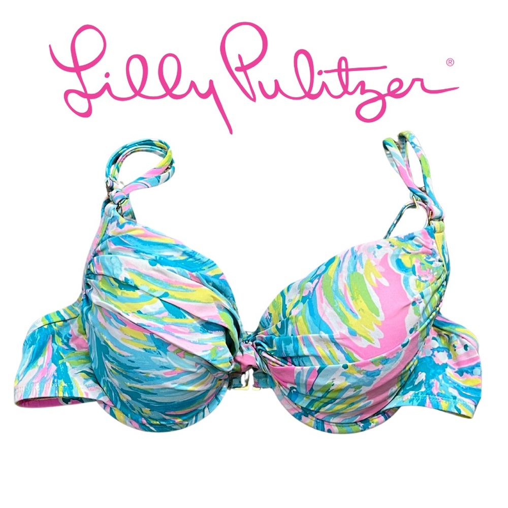 Lilly Pulitzer Pink and Blue Bikini Vibrant Swimwear